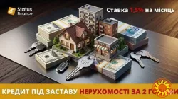 Гроші у борг під заставу нерухомості під 1,5% на місяць Київ.