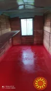 Вагончик кунг бытовка утепленный c окнами, внутри стеллажи и буржуйка