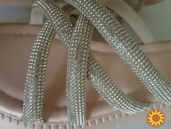Продам новые стильные шлепанцы слайды, шлепки на платформе со стразами 37 размера, летние женские