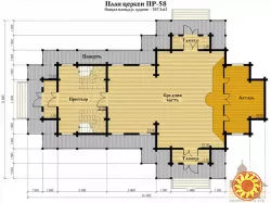 Автентична дерев'яна церква зі зрубу