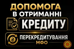 Кредит на карту або у відділенні.Перекредитування МФО(індивідуально)