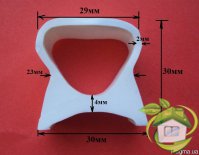 Уплотнительный профиль из силиконовой резины 30х30мм