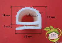 Профиль силиконовый е-образный 13мм х 15мм