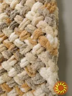 Плед покривало дитячий  в'язаний з пряжі Alize Puffy color   ручної роботи  Handmade