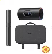 JMGO PicoPlay+ Pack J61-7K4, портативний смарт-проектор Full HD 1080p, 450 ISO люмен, Google TV, акумуляторний штатив 20000 мАг