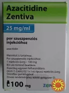 Медикаменти суспензія ін'єкції фармакологічний Азацитидин Зентіва Азацытидин Зентива 25мг Azacitidine Zentiva injection 25mg Czech Republic EU