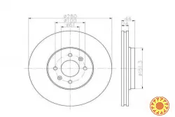 Бу передний тормозной диск Renault Megane Scenic 2, 402069518R, 7701207829, толщина 19 mm.