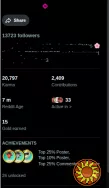 Reddit NSFW-аккаунт, 13,7k+ подписчиков, 20,8k кармы, выдержанный аккаунт