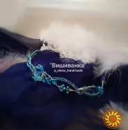 Вишиванка блакитний аквамарин діадема корона івент ельф танці фотосесія фентезі голову балет тематичні сцена казкові