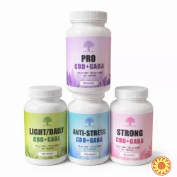 Биодобавка Strong CBD + GABA — антистресс и качественный сон, 60 капсул