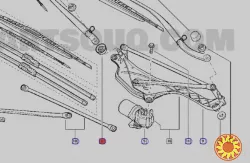 Бу кольцо уплотнительное стеклоочистителя Renault Laguna 2, Megane 7700838558
