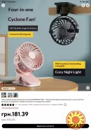 Портативний вентилятор акумуляторний