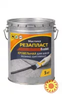 Мастика РЕЗАПЛАСТ Ecobit ведро 5,0 кг кровельная для швов резино-битумная ТУ 21-27-105-83