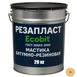 Мастика РЕЗАПЛАСТ Ecobit ведро 20,0 кг кровельная для швов резино-битумная