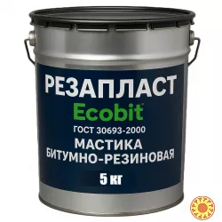 Мастика РЕЗАПЛАСТ Ecobit ведро 5,0 кг кровельная для швов резино-битумная