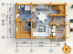 Бажаєте замовити зруб смерека під ключ? Проект Гірський Палладіум