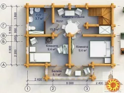 Бажаєте замовити зруб смерека під ключ? Проект Гірський Палладіум