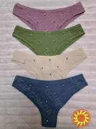 Кольорові жіночі труси-бразиліани ТМ "Obrana" (Anabel Arto) (арт. 200-20/4)
