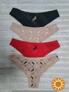 Жіночі трусики-бразиліани з малюнком ТМ "Obrana" (арт. 200-20/2)