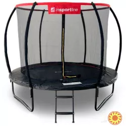 Батут inSPORTline Flea PRO с внутренней сеткой 244 см черный