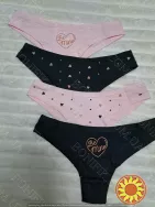 Жіночі труси-бразиліани з малюнком сердець (арт. 200-20/8)