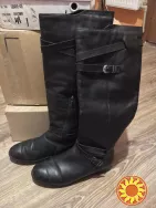 Жіночі високі чоботи,б/в,демісезон,розмір 40